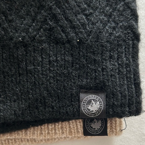 Black and Tan Knit Beanie Set - Picture 4 of 4